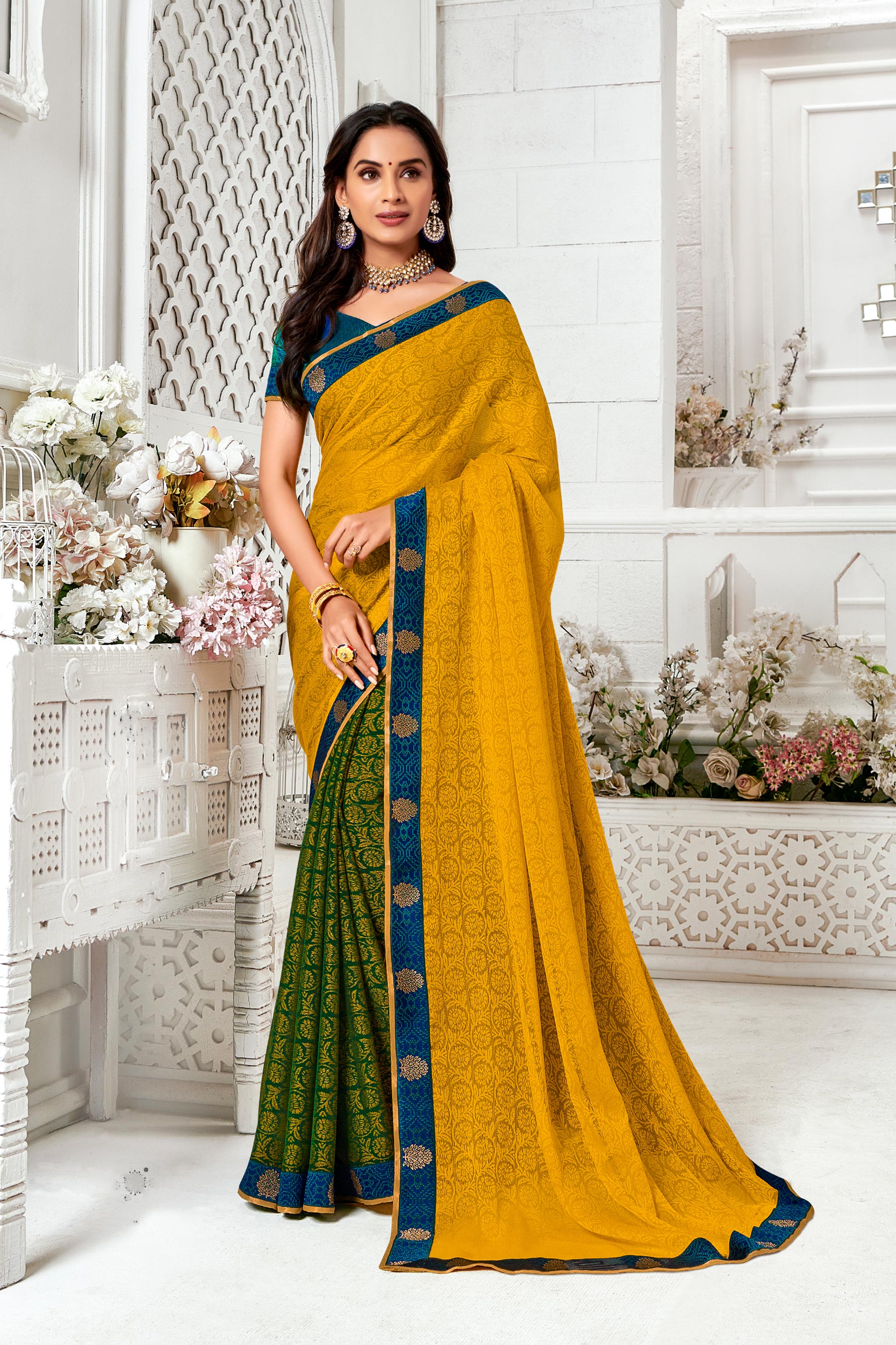 Laxmipati Rasili 6289 Brasso Mustard Saree