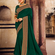 Laxmipati Rasili 6771 Satin Green Saree
