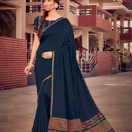 Laxmipati Rasili 6780 Art Silk Navy Blue Saree