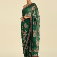 Laxmipati 6790 Poly Georgette Green Saree