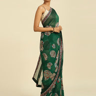 Laxmipati 6790 Poly Georgette Green Saree