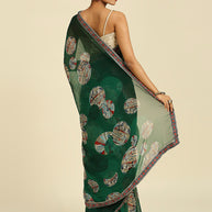 Laxmipati 6790 Poly Georgette Green Saree