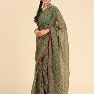 Laxmipati 6791 Poly Chiffon Green Saree