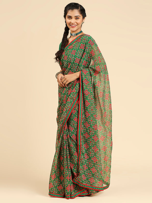 Laxmipati 6791 Poly Chiffon Green Saree