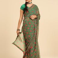Laxmipati 6791 Poly Chiffon Green Saree