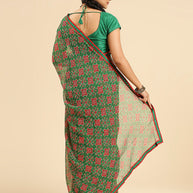 Laxmipati 6791 Poly Chiffon Green Saree