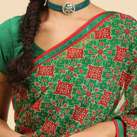 Laxmipati 6791 Poly Chiffon Green Saree