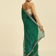 Laxmipati 6805 Poly Georgette Green Saree