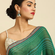 Laxmipati 6805 Poly Georgette Green Saree