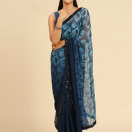 Laxmipati 6834 Poly Georgette Multicolor Saree