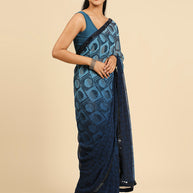 Laxmipati 6834 Poly Georgette Multicolor Saree