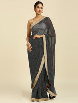 Laxmipati 7190 Poly Georgette Black Saree