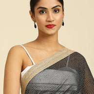 Laxmipati 7190 Poly Georgette Black Saree