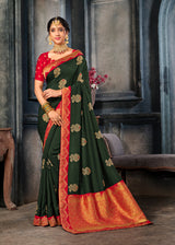 Laxmipati Rasili 7236 Art Silk Green Saree