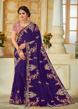 Laxmipati Rasili 7241 Art Silk Purple Saree