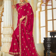 Laxmipati Bulbul 7253 Silk Magenta Saree
