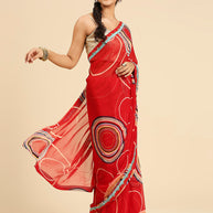 Laxmipati 7265 Poly Georgette Red Saree