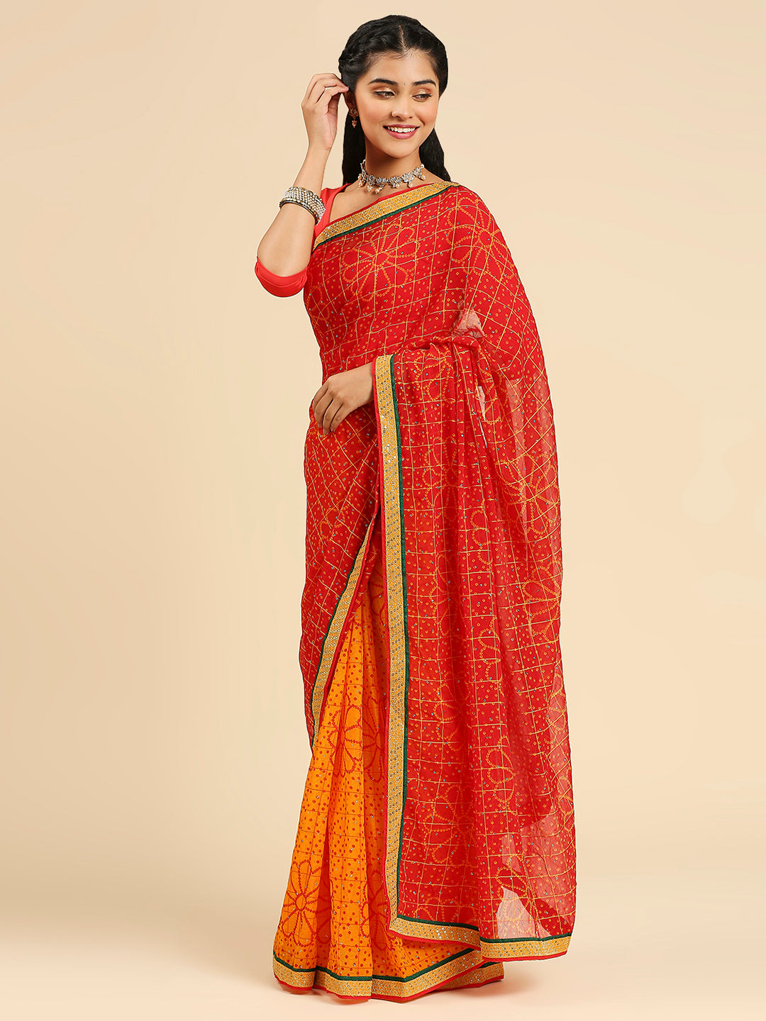 Laxmipati 7269 Poly Chiffon Multicolor Saree