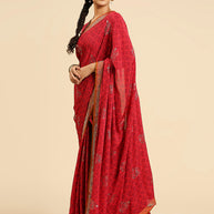Laxmipati 7271 Poly Silk Wine Saree