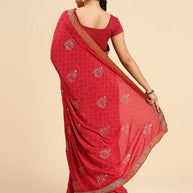 Laxmipati 7271 Poly Silk Wine Saree