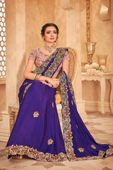 Laxmipati Rasili 7407 Crepe Purple Saree