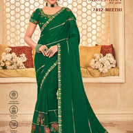 Laxmipati Bulbul 7412 Tissue Silk Green Saree