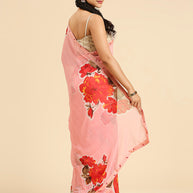Laxmipati 7429 Poly Georgette Pink Saree