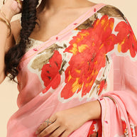 Laxmipati 7429 Poly Georgette Pink Saree