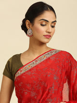 Laxmipati 7517 Poly Chiffon Red Saree