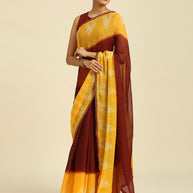 Laxmipati 7528 Poly Chiffon Yellow Saree