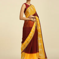 Laxmipati 7528 Poly Chiffon Yellow Saree