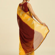 Laxmipati 7528 Poly Chiffon Yellow Saree