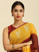 Laxmipati 7528 Poly Chiffon Yellow Saree