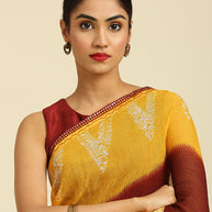 Laxmipati 7528 Poly Chiffon Yellow Saree