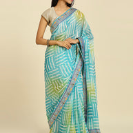 Laxmipati 7541 Poly Chiffon Sea Green Saree