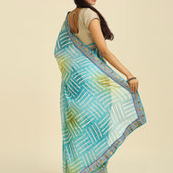 Laxmipati 7541 Poly Chiffon Sea Green Saree