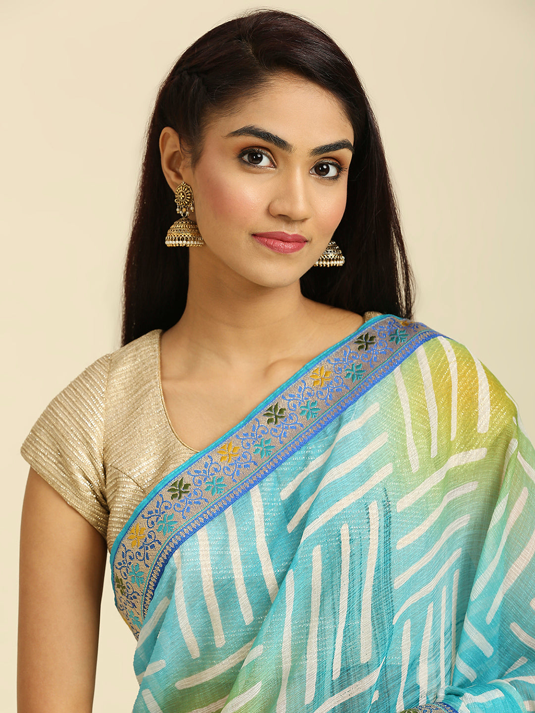 Laxmipati 7541 Poly Chiffon Sea Green Saree