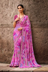 Laxmipati Rachna 7559 Georgette Purple Saree