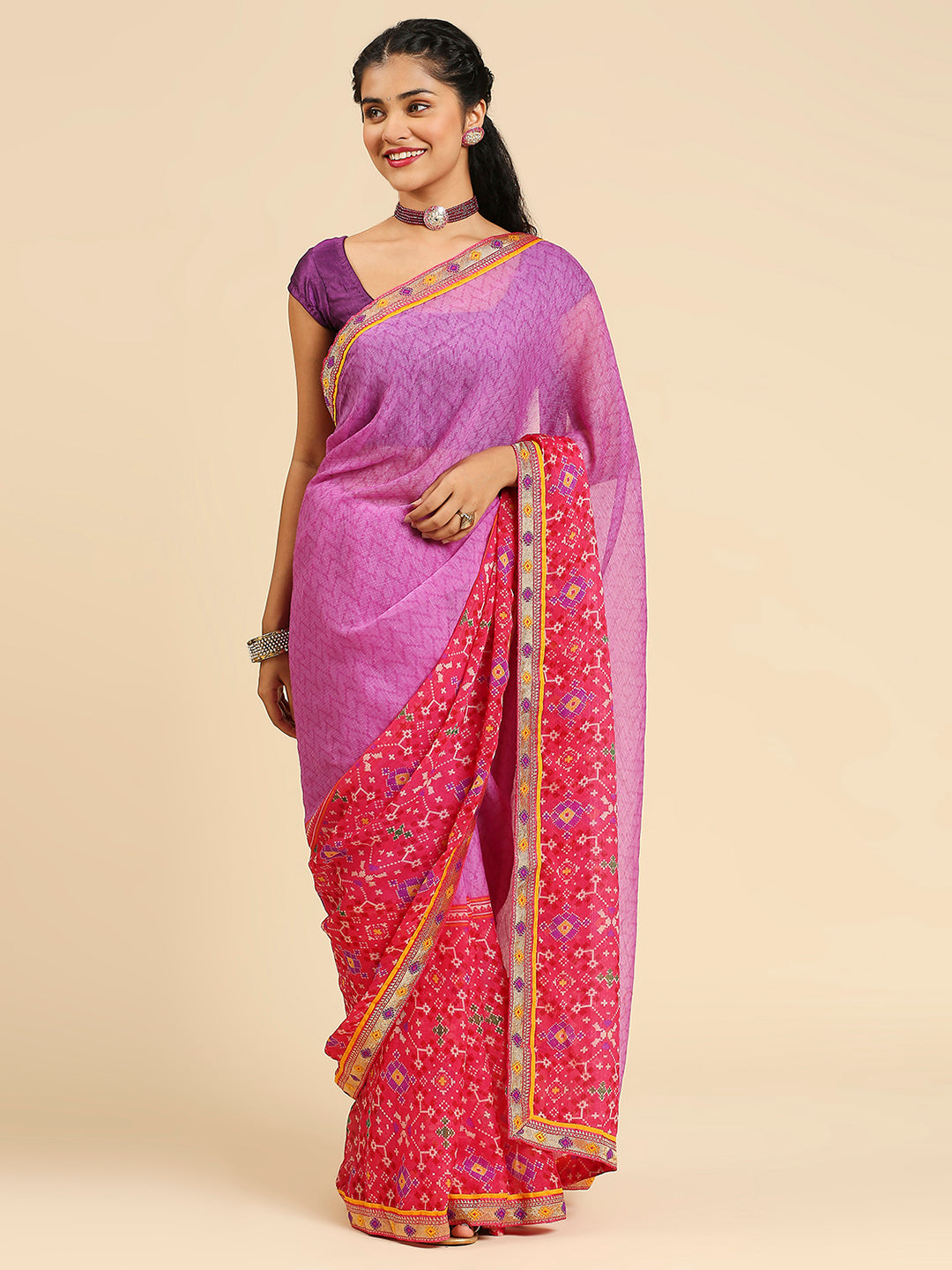 Laxmipati 7633 Poly Chiffon Multicolor Saree