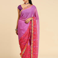 Laxmipati 7633 Poly Chiffon Multicolor Saree
