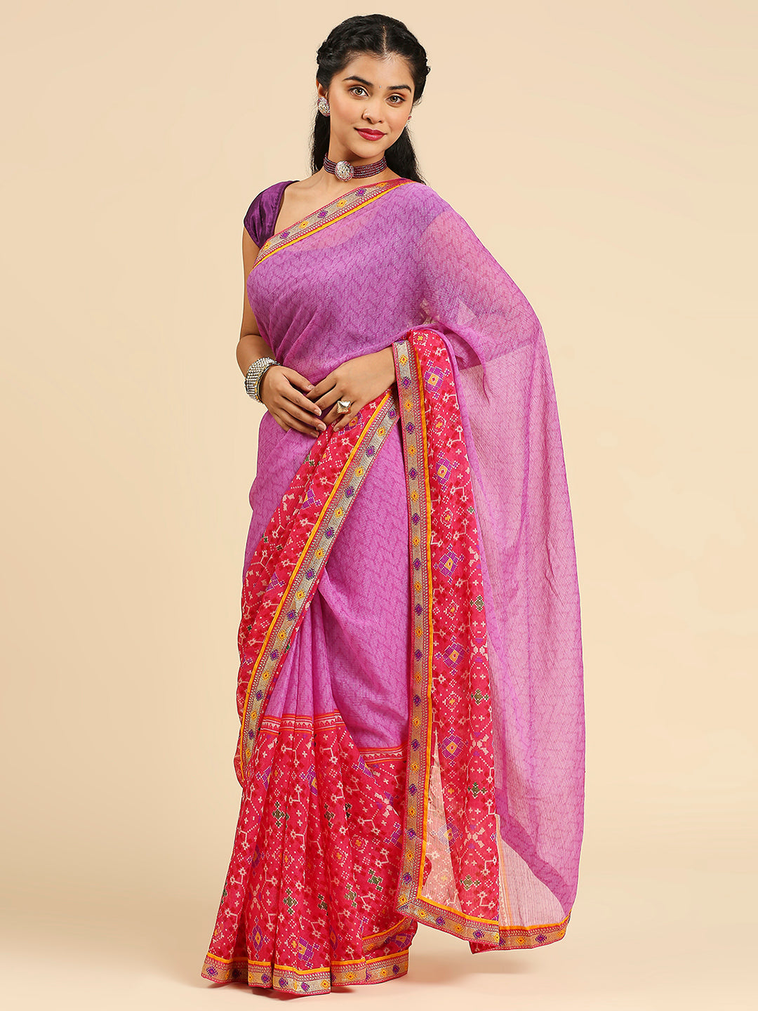 Laxmipati 7633 Poly Chiffon Multicolor Saree