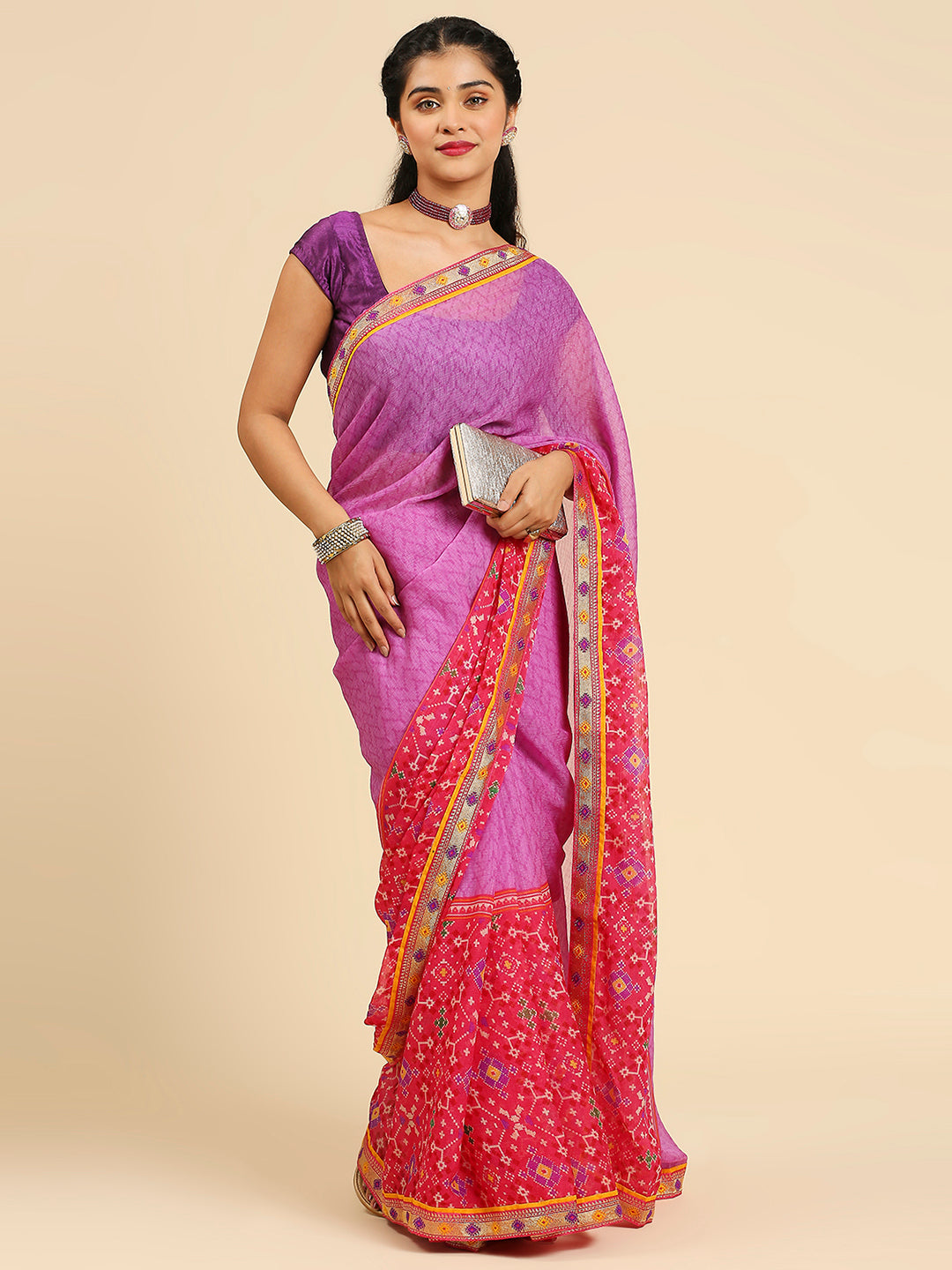 Laxmipati 7633 Poly Chiffon Multicolor Saree