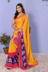 Laxmipati 7831 Poly Chiffon Multicolor Saree