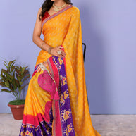 Laxmipati 7831 Poly Chiffon Multicolor Saree