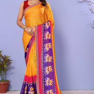 Laxmipati 7831 Poly Chiffon Multicolor Saree