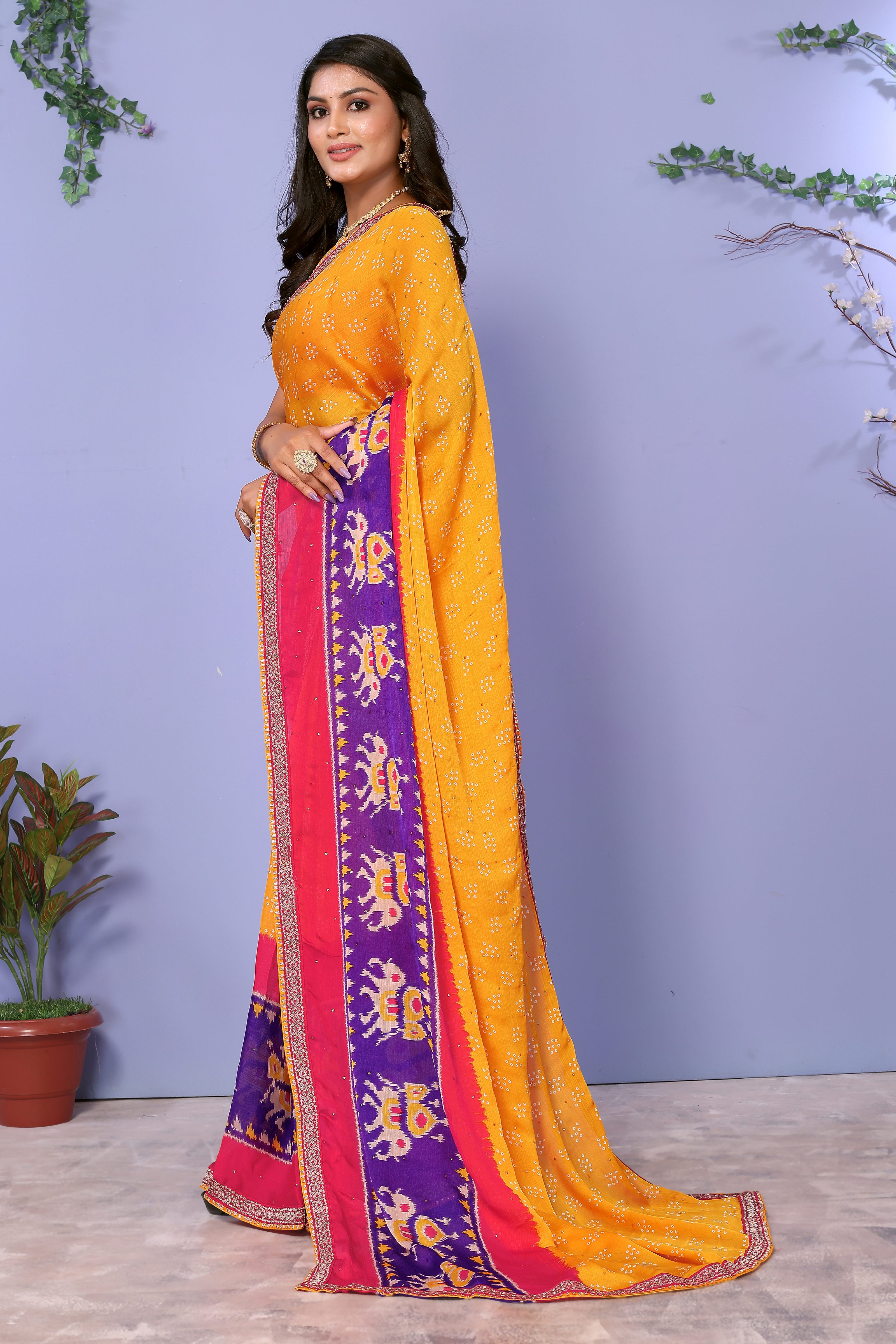 Laxmipati 7831 Poly Chiffon Multicolor Saree