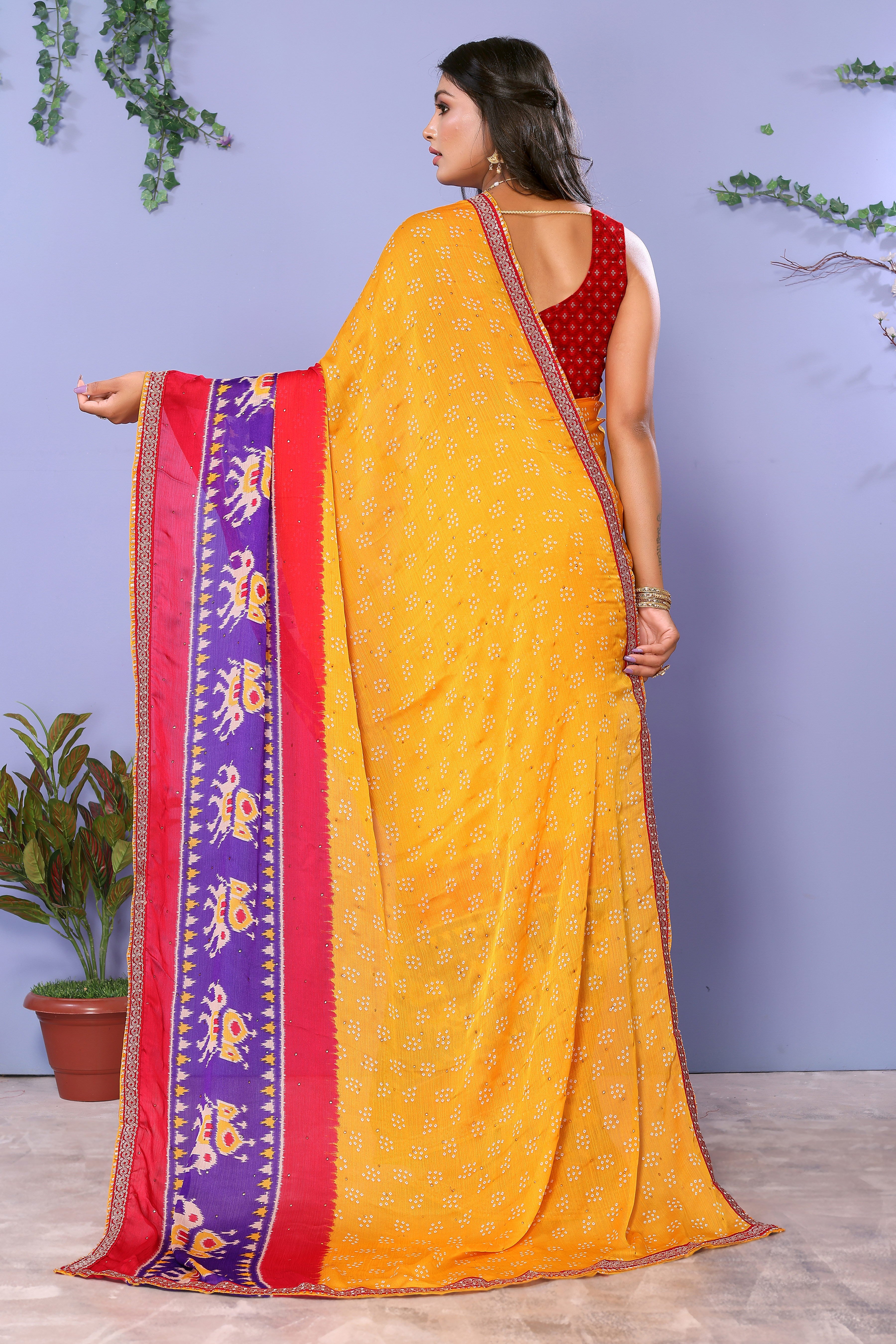 Laxmipati 7831 Poly Chiffon Multicolor Saree