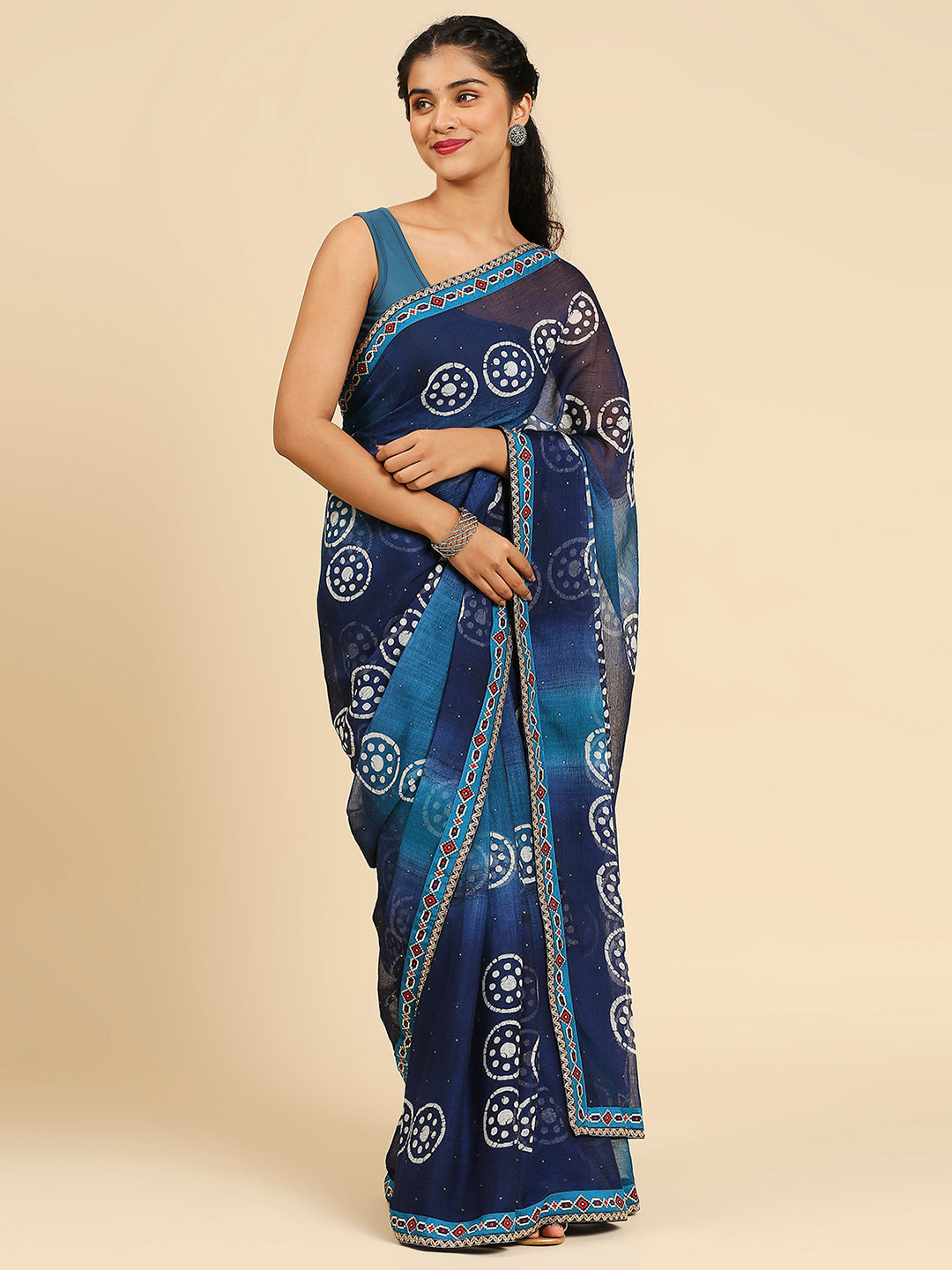 Laxmipati 7860 Poly Chiffon Multicolor Saree