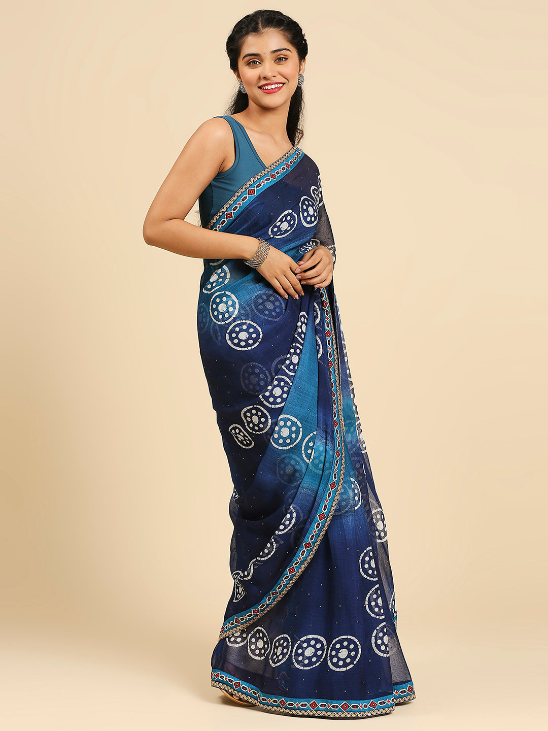 Laxmipati 7860 Poly Chiffon Multicolor Saree