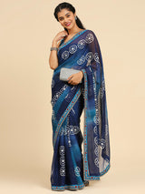 Laxmipati 7860 Poly Chiffon Multicolor Saree